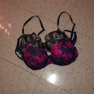 2 Pink Bras